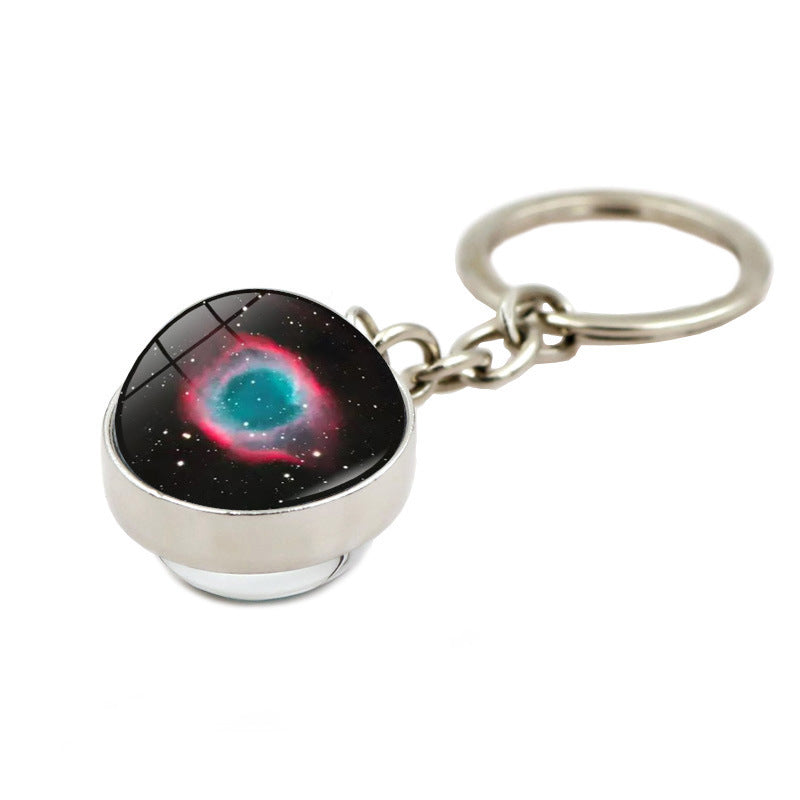 Llavero creativo al por mayor de la nebulosa de la galaxia del ojo de Dios de la aleación del cinc